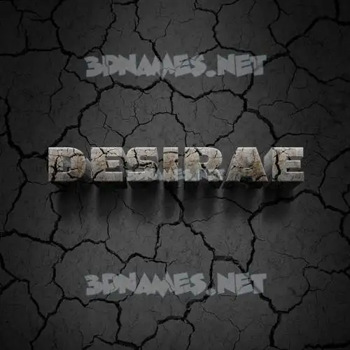 desirae in Cracked Stone style - 3D name wallpaper desirae in Cracked Stone style - 3D name wallpaper