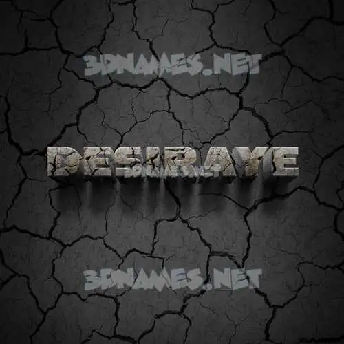 desiraye in Cracked Stone style - 3D name wallpaper desiraye in Cracked Stone style - 3D name wallpaper