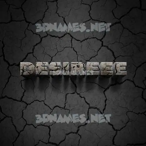 desireee in Cracked Stone style - 3D name wallpaper