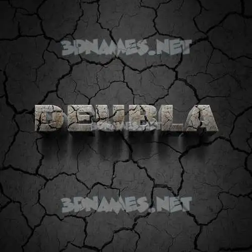 deubla in Cracked Stone style - 3D name wallpaper deubla in Cracked Stone style - 3D name wallpaper