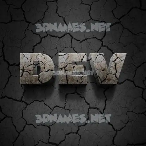 dev in Cracked Stone style - 3D name wallpaper dev in Cracked Stone style - 3D name wallpaper