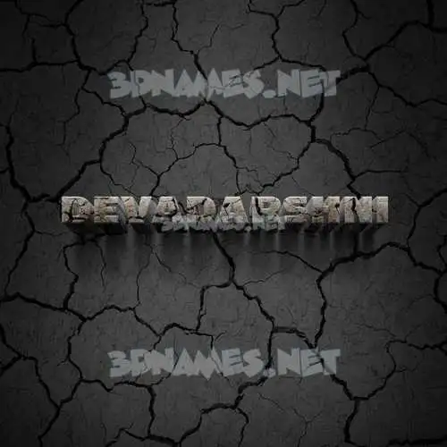 devadarshni in Cracked Stone style - 3D name wallpaper