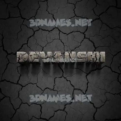 devanshi in Cracked Stone style - 3D name wallpaper