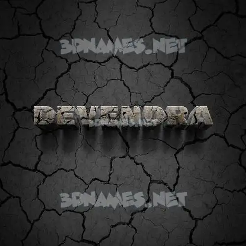 devendra in Cracked Stone style - 3D name wallpaper