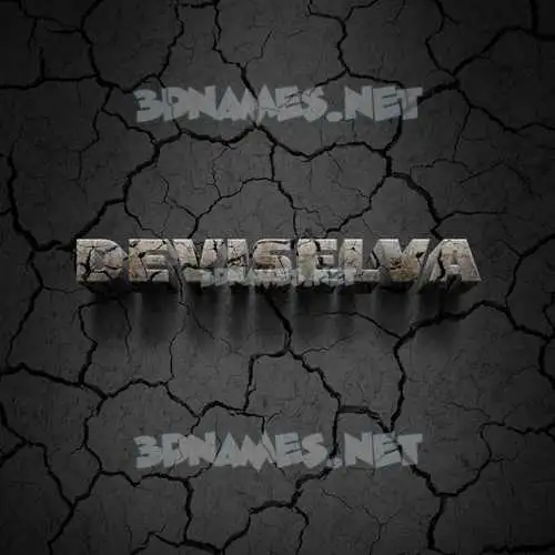 deviselva in Cracked Stone style - 3D name wallpaper