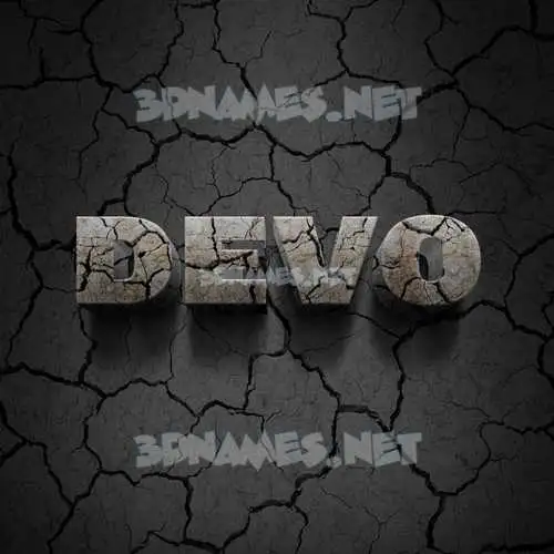 devo in Cracked Stone style - 3D name wallpaper devo in Cracked Stone style - 3D name wallpaper