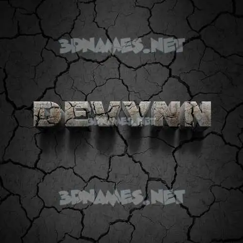 devynn in Cracked Stone style - 3D name wallpaper