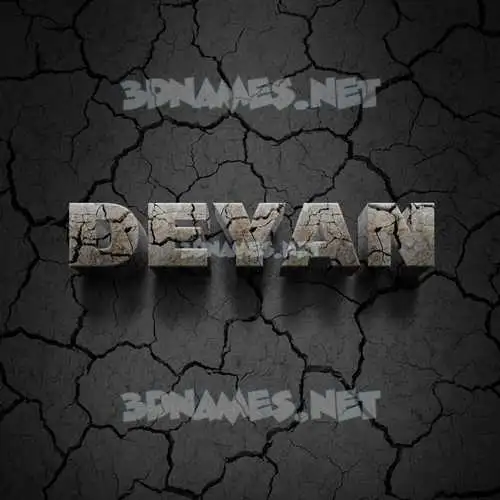 deyan in Cracked Stone style - 3D name wallpaper deyan in Cracked Stone style - 3D name wallpaper