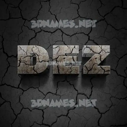 dez in Cracked Stone style - 3D name wallpaper dez in Cracked Stone style - 3D name wallpaper