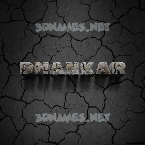dhankar in Cracked Stone style - 3D name wallpaper