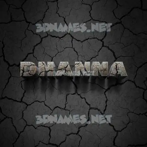 dhanna in Cracked Stone style - 3D name wallpaper