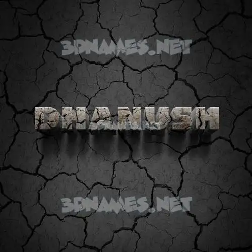 dhanush in Cracked Stone style - 3D name wallpaper dhanush in Cracked Stone style - 3D name wallpaper