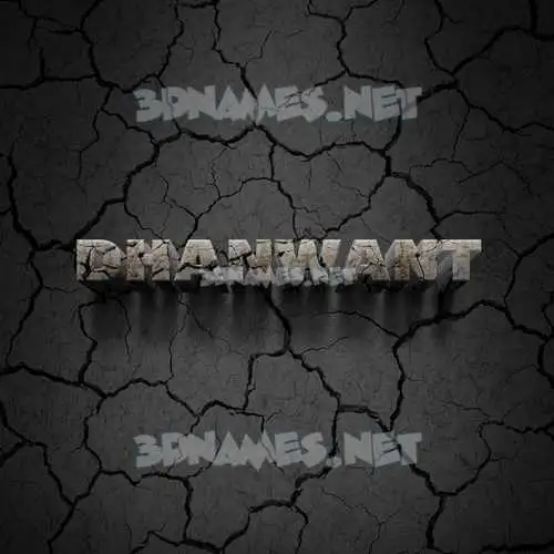 dhanwant in Cracked Stone style - 3D name wallpaper