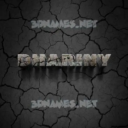 dhariny in Cracked Stone style - 3D name wallpaper dhariny in Cracked Stone style - 3D name wallpaper