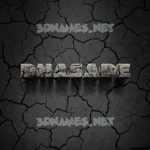 dhasade in Cracked Stone style - 3D name wallpaper dhasade in Cracked Stone style - 3D name wallpaper