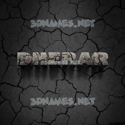 dherar in Cracked Stone style - 3D name wallpaper dherar in Cracked Stone style - 3D name wallpaper