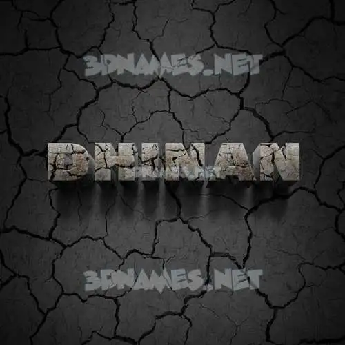 dhinan in Cracked Stone style - 3D name wallpaper dhinan in Cracked Stone style - 3D name wallpaper