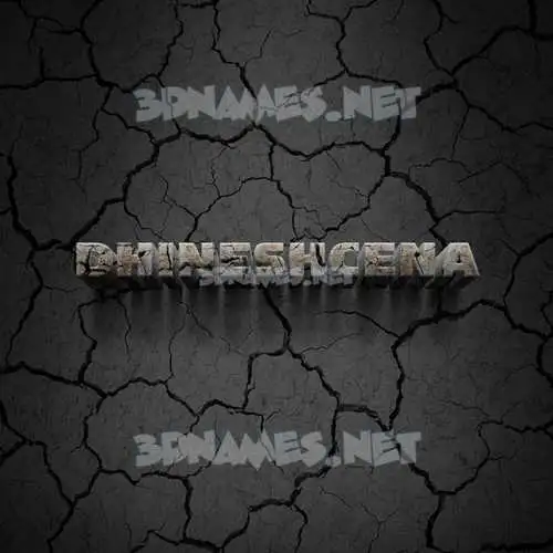 dhineshcena in Cracked Stone style - 3D name wallpaper