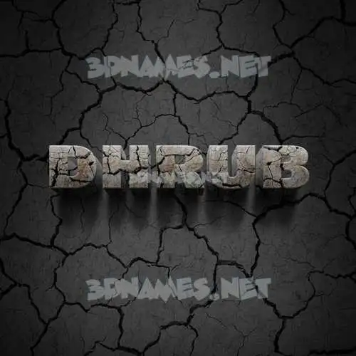 dhrub in Cracked Stone style - 3D name wallpaper