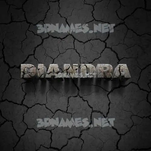 diandra in Cracked Stone style - 3D name wallpaper