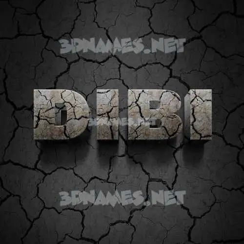 dibi in Cracked Stone style - 3D name wallpaper dibi in Cracked Stone style - 3D name wallpaper