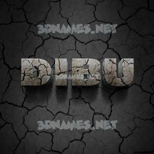 dibu in Cracked Stone style - 3D name wallpaper dibu in Cracked Stone style - 3D name wallpaper