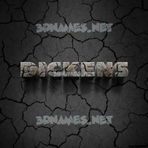 dickens in Cracked Stone style - 3D name wallpaper dickens in Cracked Stone style - 3D name wallpaper