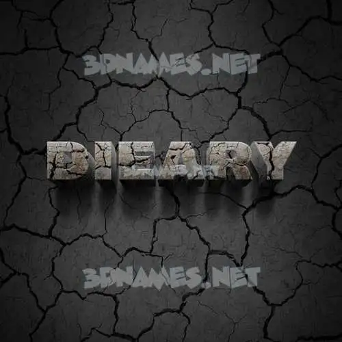 dieary in Cracked Stone style - 3D name wallpaper dieary in Cracked Stone style - 3D name wallpaper