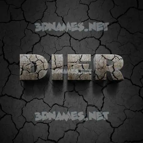 dier in Cracked Stone style - 3D name wallpaper dier in Cracked Stone style - 3D name wallpaper