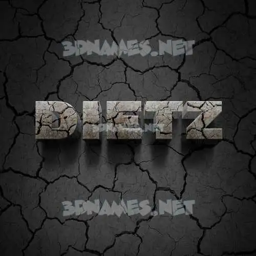 dietz in Cracked Stone style - 3D name wallpaper dietz in Cracked Stone style - 3D name wallpaper