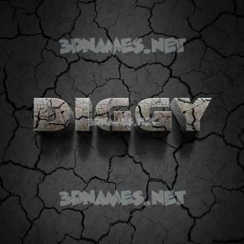 diggy in Cracked Stone style - 3D name wallpaper diggy in Cracked Stone style - 3D name wallpaper