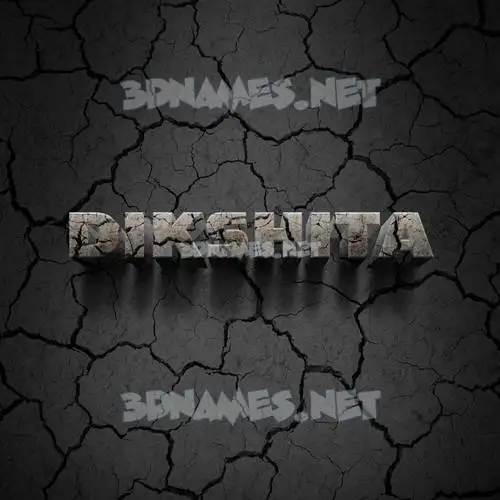 dikshita in Cracked Stone style - 3D name wallpaper