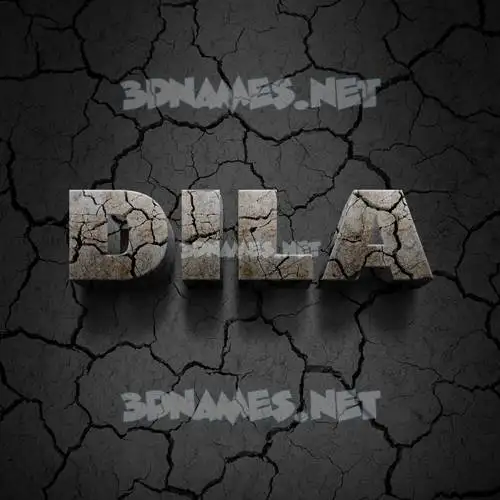 dila in Cracked Stone style - 3D name wallpaper dila in Cracked Stone style - 3D name wallpaper