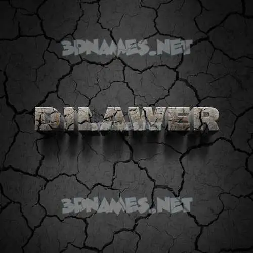 dilawer in Cracked Stone style - 3D name wallpaper dilawer in Cracked Stone style - 3D name wallpaper