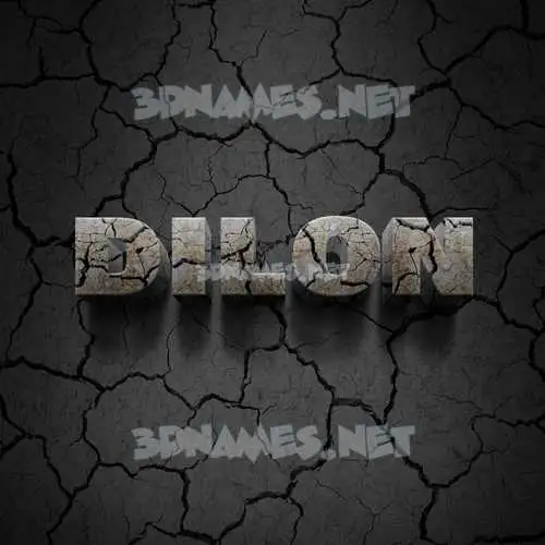dilon in Cracked Stone style - 3D name wallpaper dilon in Cracked Stone style - 3D name wallpaper