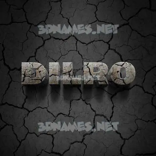 dilro in Cracked Stone style - 3D name wallpaper dilro in Cracked Stone style - 3D name wallpaper