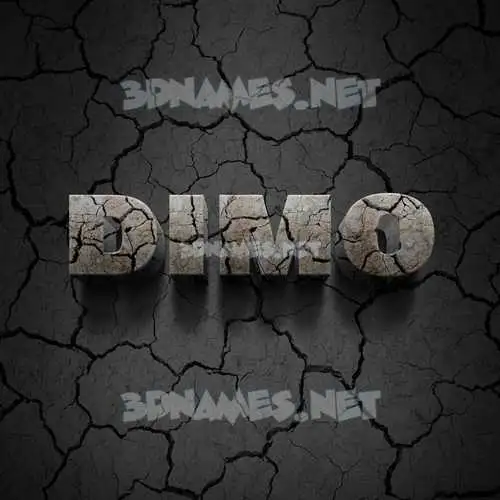 dimo in Cracked Stone style - 3D name wallpaper dimo in Cracked Stone style - 3D name wallpaper