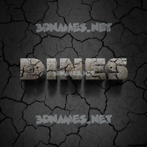 dines in Cracked Stone style - 3D name wallpaper