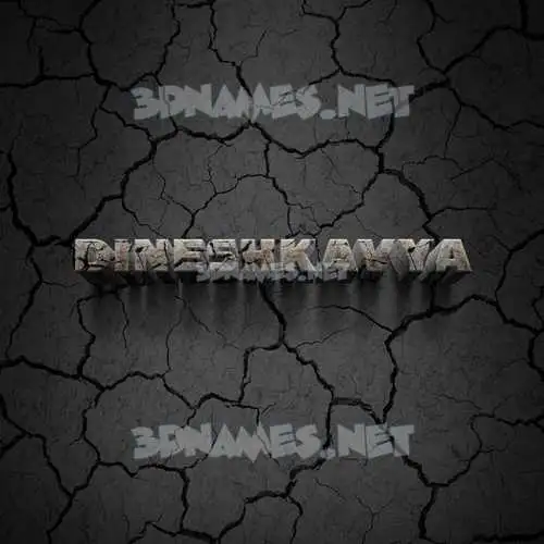 dineshkavya in Cracked Stone style - 3D name wallpaper