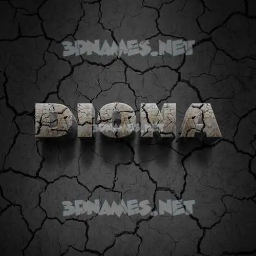 diona in Cracked Stone style - 3D name wallpaper diona in Cracked Stone style - 3D name wallpaper