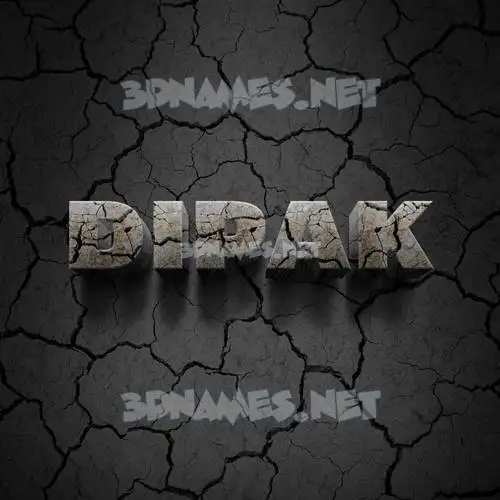 dipak in Cracked Stone style - 3D name wallpaper