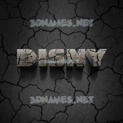 disny in Cracked Stone style - 3D name wallpaper disny in Cracked Stone style - 3D name wallpaper