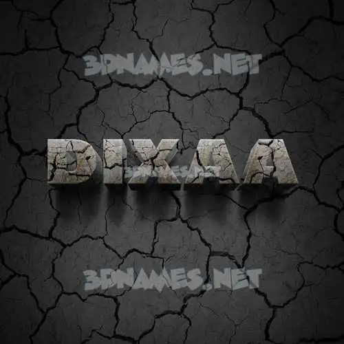 dixaa in Cracked Stone style - 3D name wallpaper