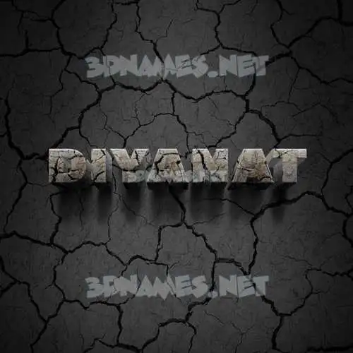 diyanat in Cracked Stone style - 3D name wallpaper diyanat in Cracked Stone style - 3D name wallpaper