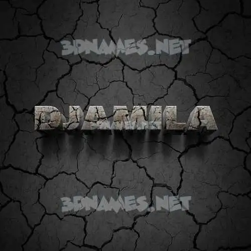 djamila in Cracked Stone style - 3D name wallpaper djamila in Cracked Stone style - 3D name wallpaper