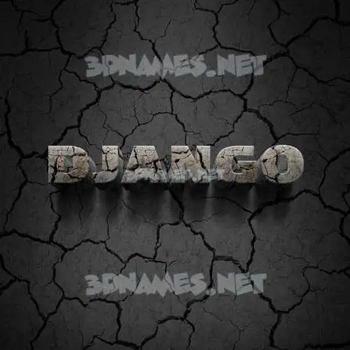 django in Cracked Stone style - 3D name wallpaper