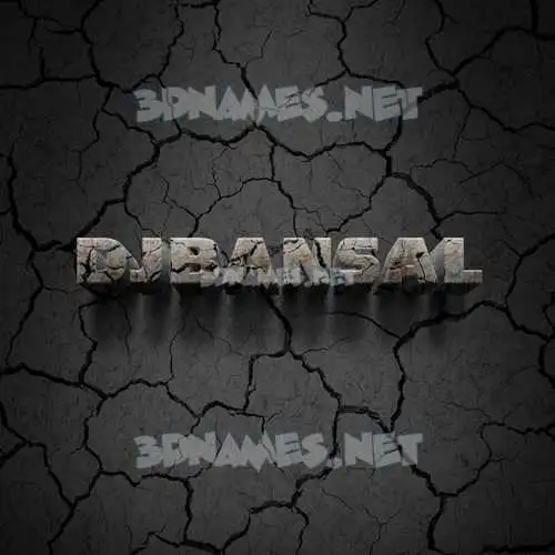 djbansal in Cracked Stone style - 3D name wallpaper djbansal in Cracked Stone style - 3D name wallpaper