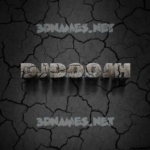 djdoojh in Cracked Stone style - 3D name wallpaper djdoojh in Cracked Stone style - 3D name wallpaper