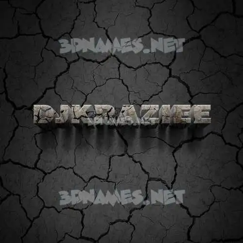djkraziee in Cracked Stone style - 3D name wallpaper djkraziee in Cracked Stone style - 3D name wallpaper