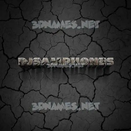 djsamphones in Cracked Stone style - 3D name wallpaper